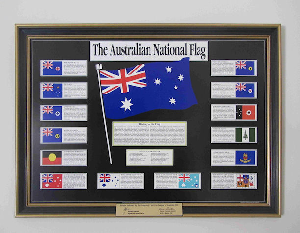 Framed Montage of Australian Flags